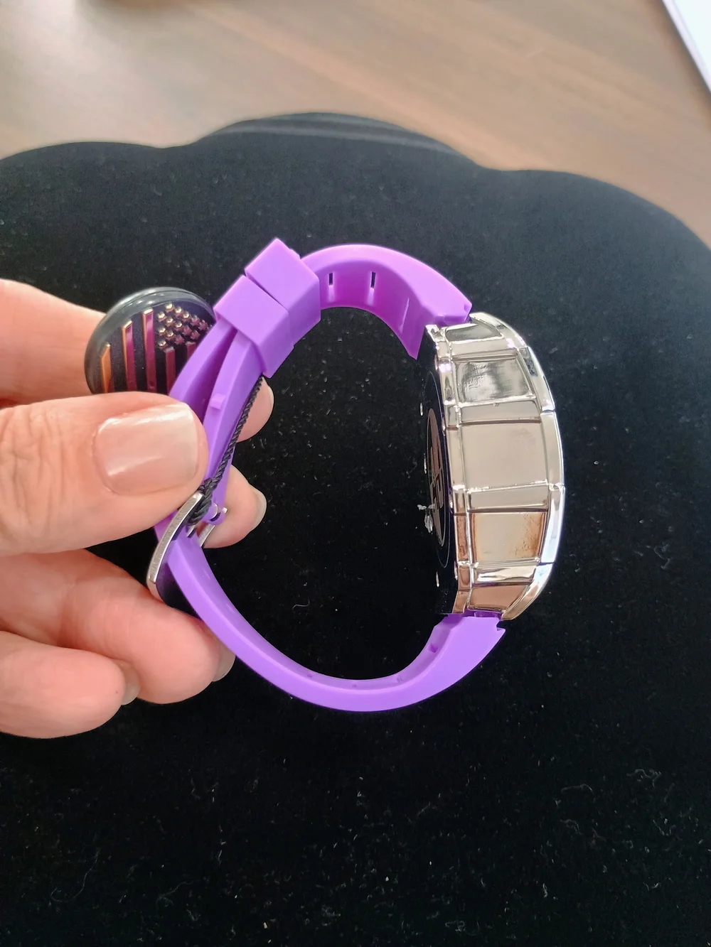 Purple Skull Dial Crystal Accent Women's Watch - Picture 2 of 6